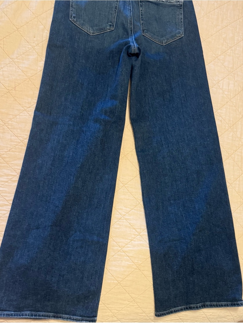 PAIGE Deep Blue Wide-Leg Jeans - Picture 8 of 8